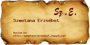 Szmetana Erzsébet névjegykártya