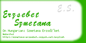 erzsebet szmetana business card